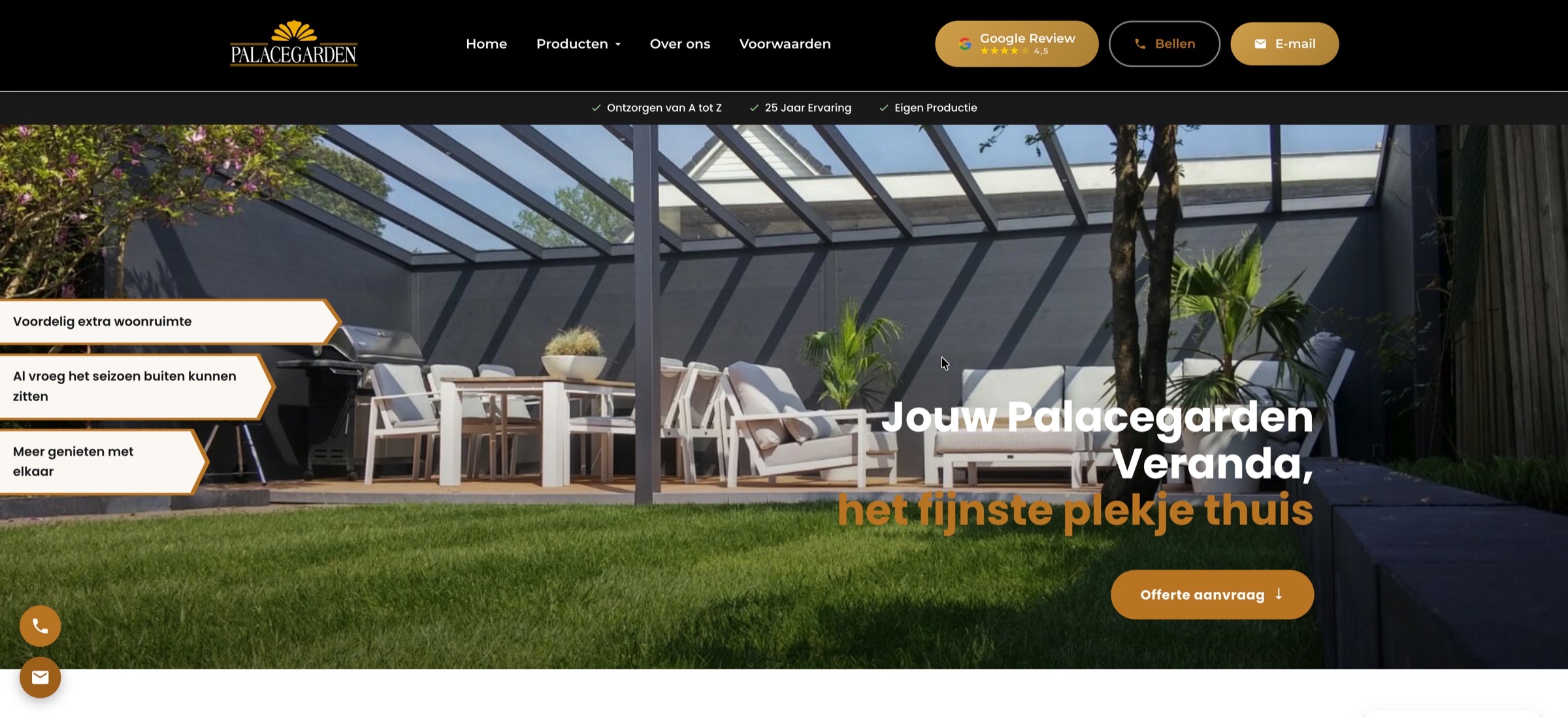 Palacegarden — Website